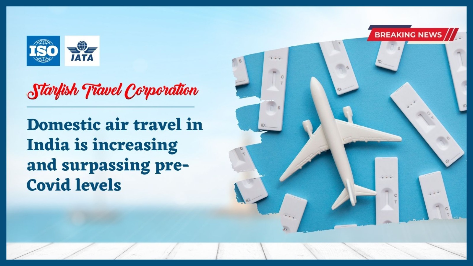 Domestic air travel in India is increasing and surpassing pre-Covid levels.