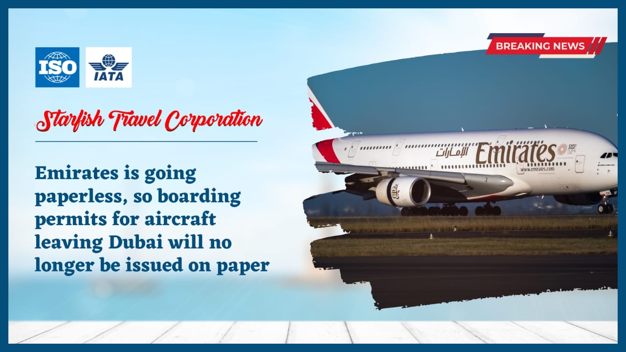 Emirates is going paperless, so boarding permits for aircraft leaving Dubai will no longer be issued on paper.