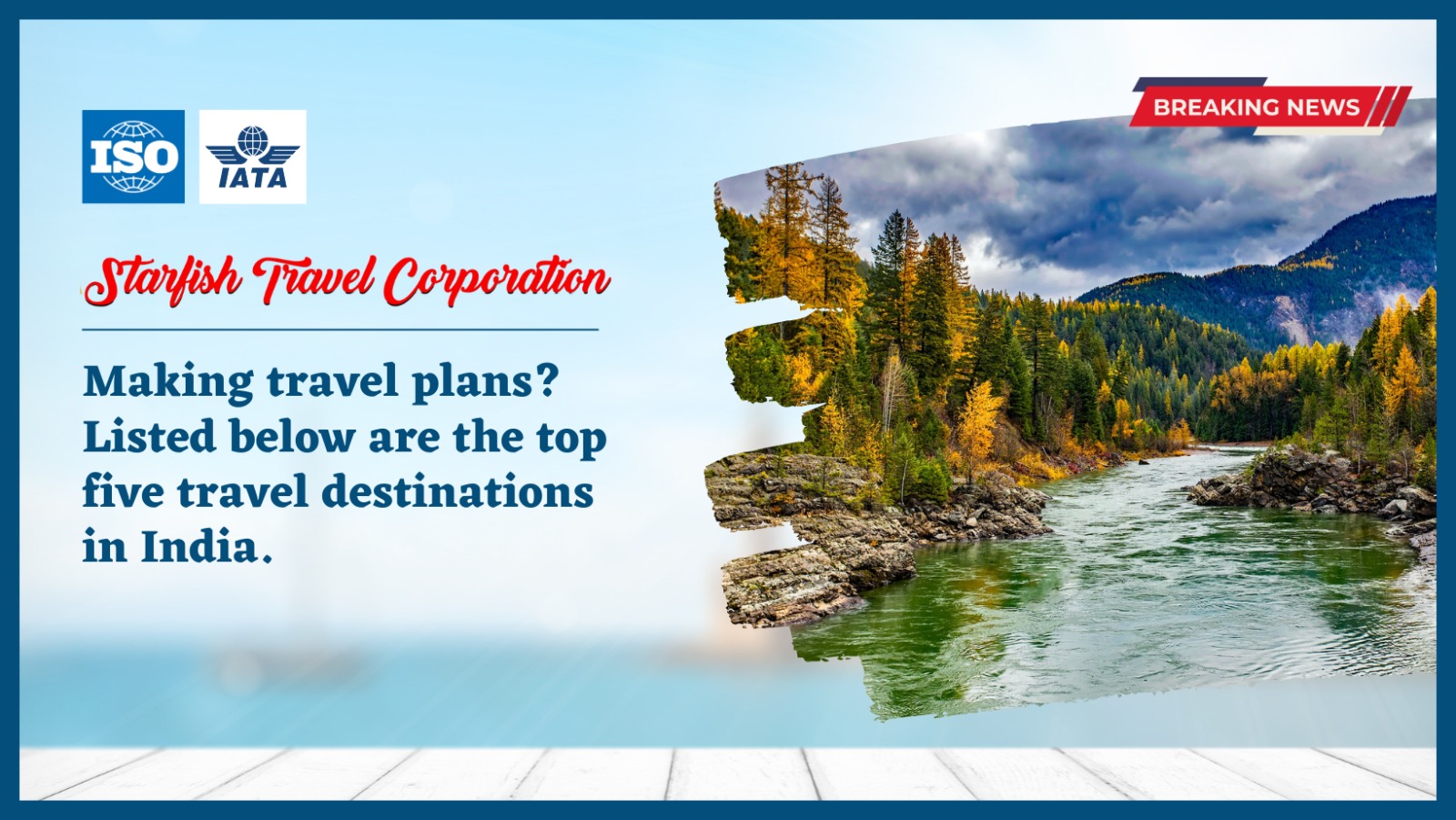 Making travel plans Listed below are the top five travel destinations in India.