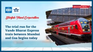 Read more about the article The trial run for the Vande Bharat Express train between Mumbai and Goa begins today.
