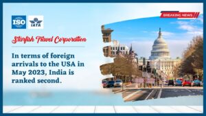 Read more about the article In terms of foreign arrivals to the USA in May 2023, India is ranked second