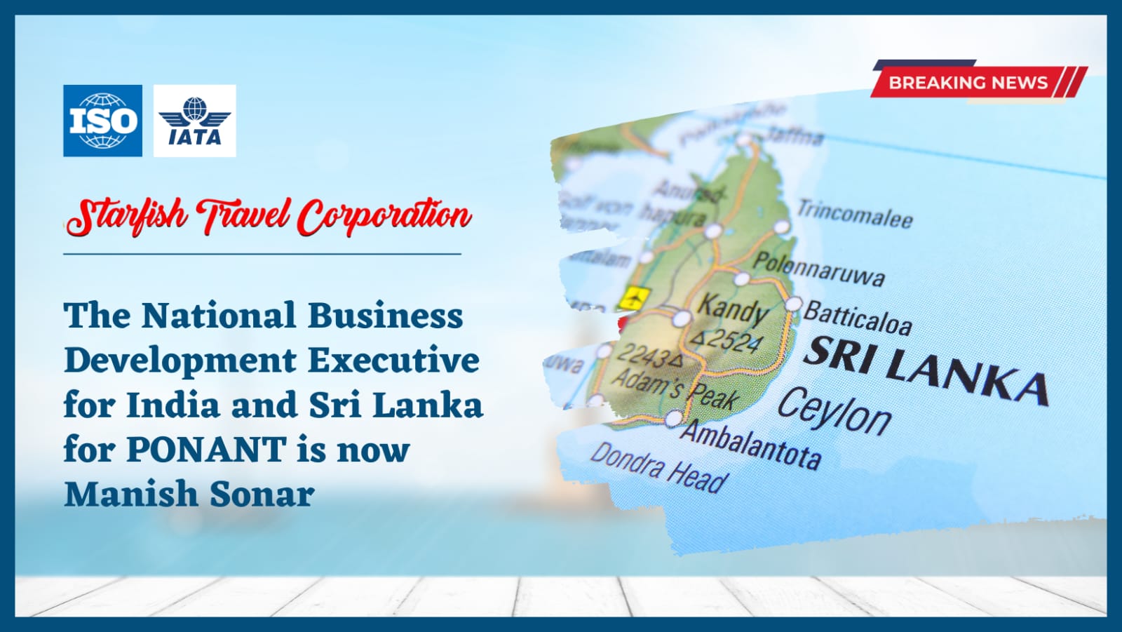 You are currently viewing The National Business Development Executive for India and Sri Lanka for PONANT is now Manish Sonar.