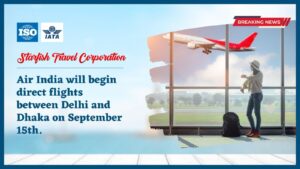 Read more about the article Air India will begin direct flights between Delhi and Dhaka on September 15th.