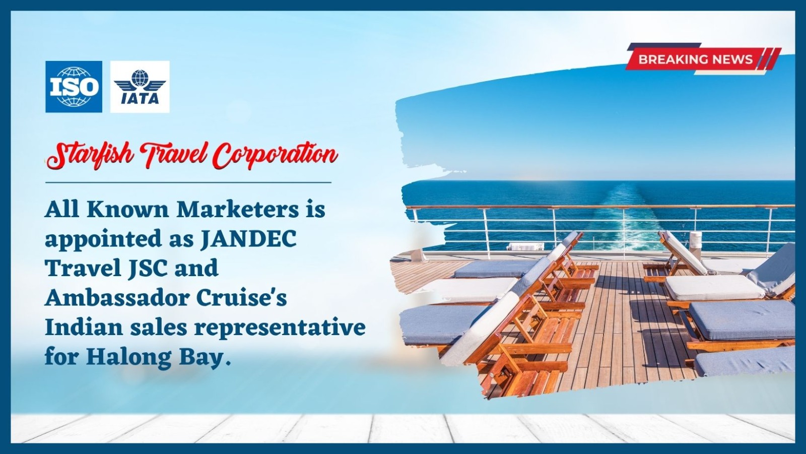 You are currently viewing AllKnown Marketers is appointed as JANDEC Travel JSC and Ambassador Cruise’s Indian sales representative for Halong Bay.