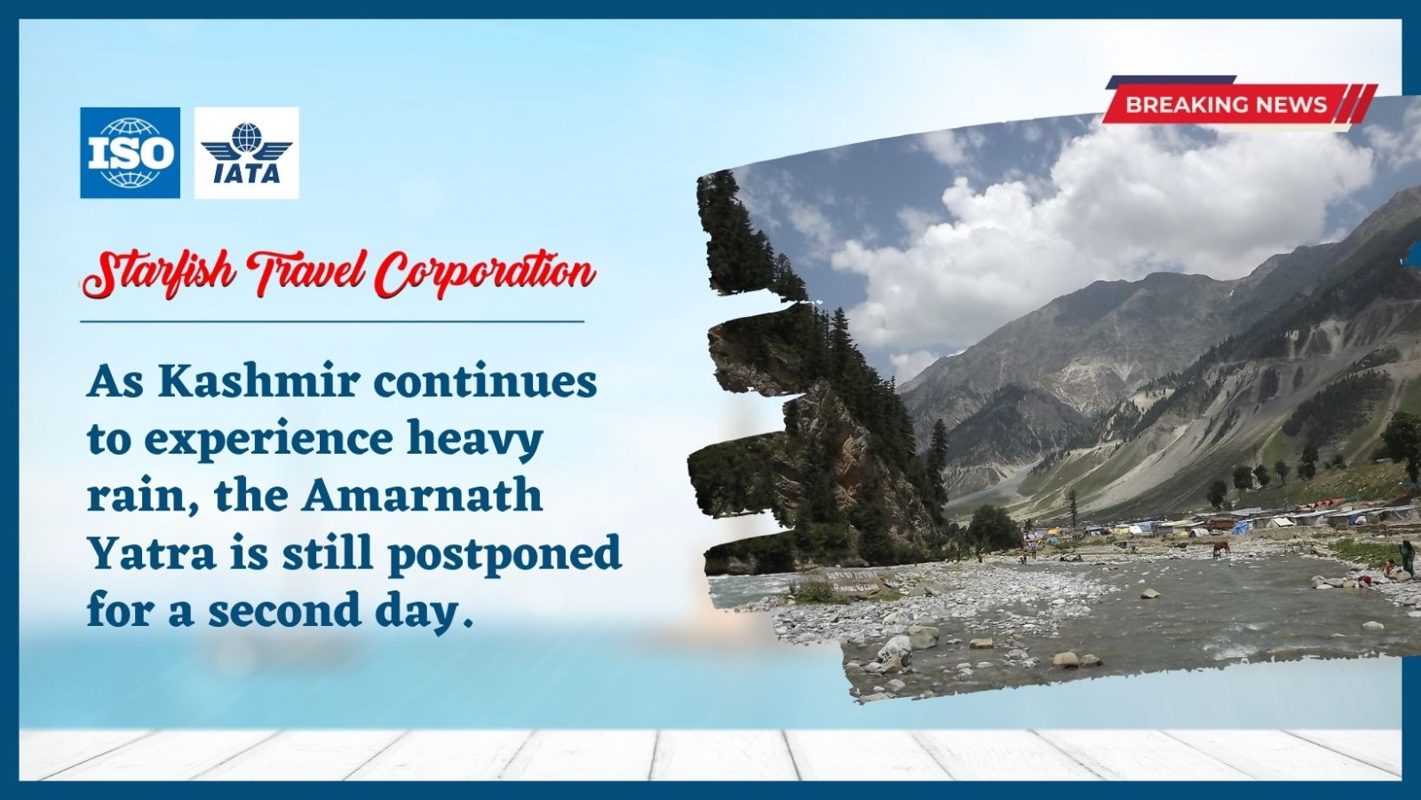 You are currently viewing As Kashmir continues to experience heavy rain, the Amarnath Yatra is still postponed for a second day.