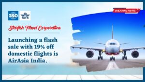 Read more about the article Launching a flash sale with 19% off domestic flights is AirAsia India.