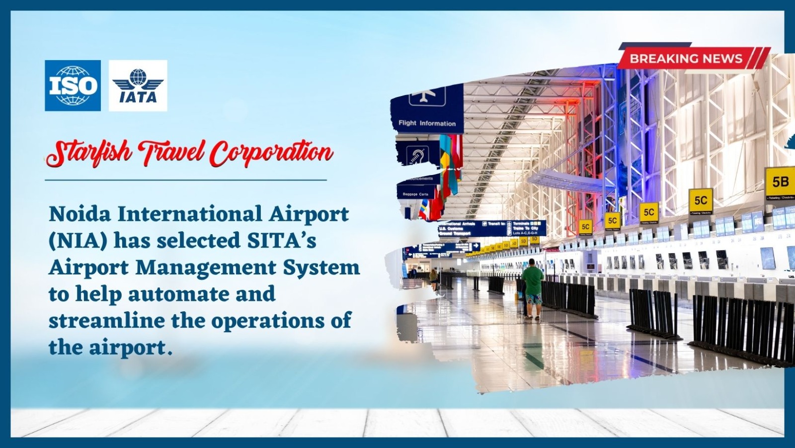 You are currently viewing Noida International Airport (NIA) has selected SITA’s Airport Management System to help automate and streamline the operations of the airport