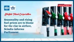 Read more about the article Seasonality and rising fuel prices are to blame for the rise in airfare, Scindia informs Parliament.