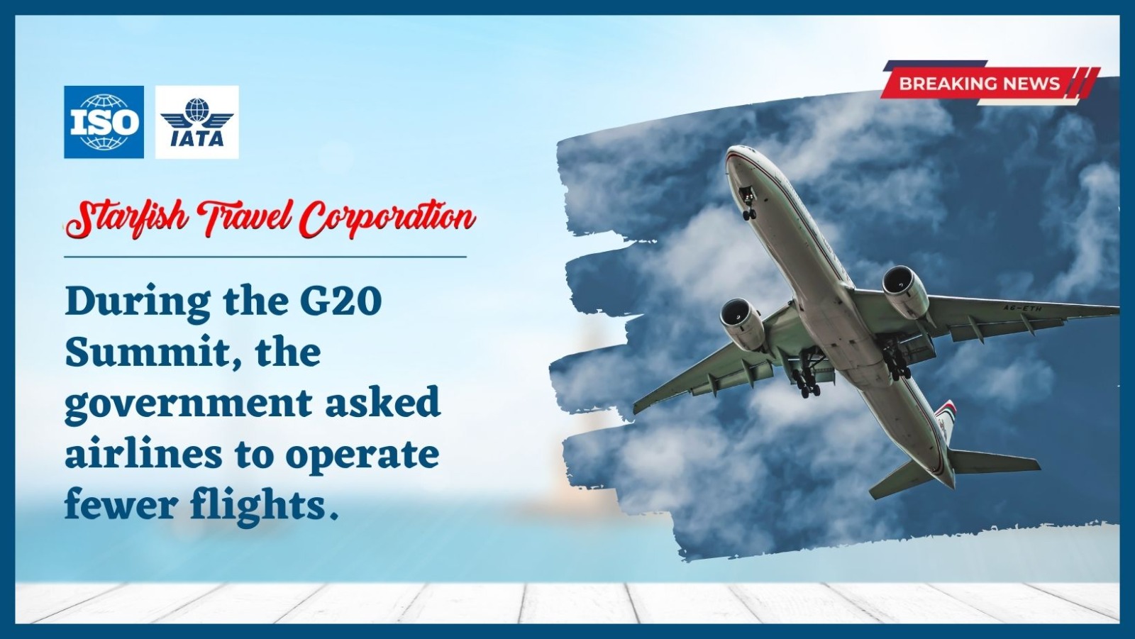 You are currently viewing During the G20 Summit, the government asked airlines to operate fewer flights.