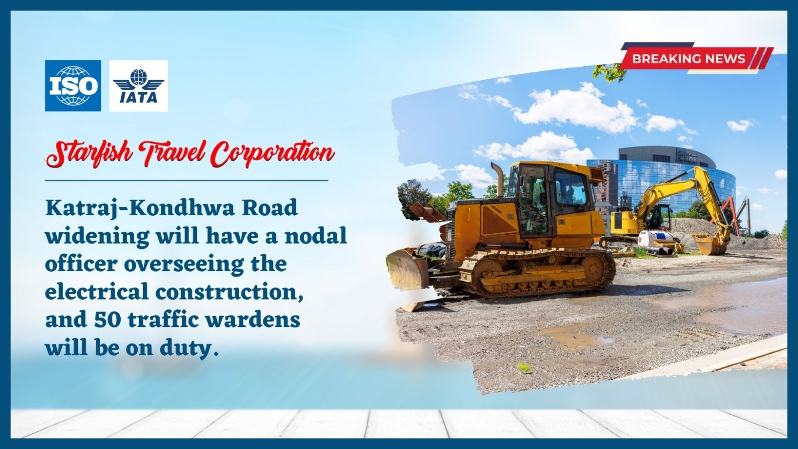 You are currently viewing Katraj-Kondhwa Road widening will have a nodal officer overseeing the electrical construction, and 50 traffic wardens will be on duty.