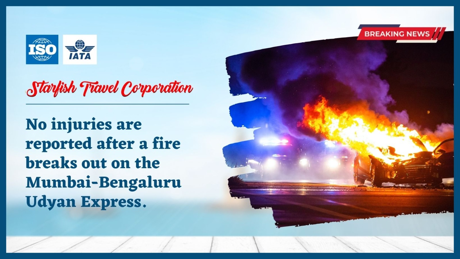 You are currently viewing No injuries are reported after a fire breaks out on the Mumbai-Bengaluru Udyan Express.
