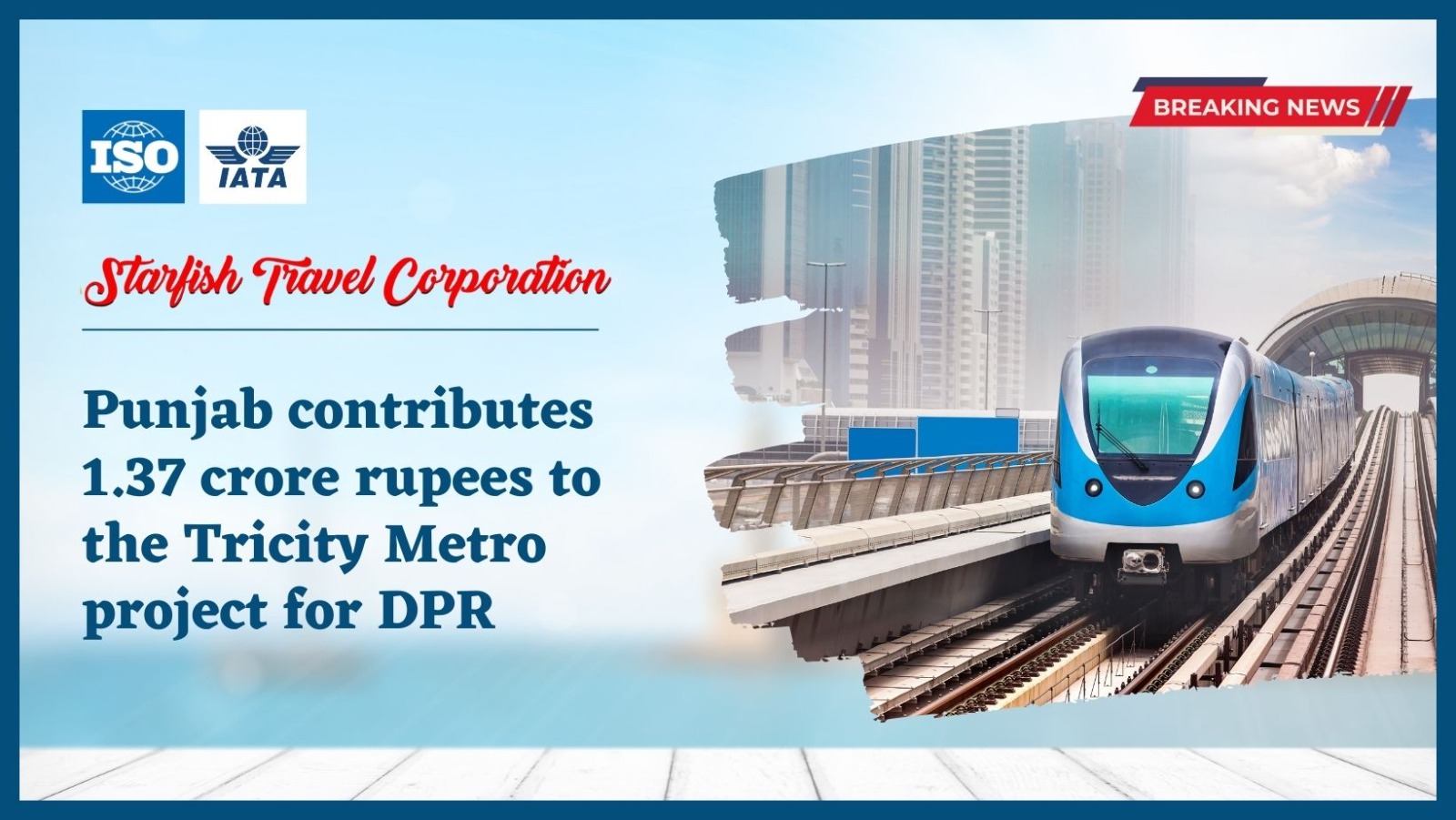 You are currently viewing Punjab contributes 1.37 crore rupees to the Tricity Metro project for DPR