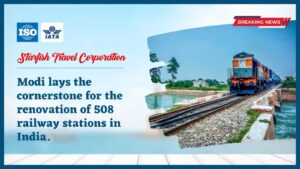 Read more about the article Modi lays the cornerstone for the renovation of 508 railway stations in India.