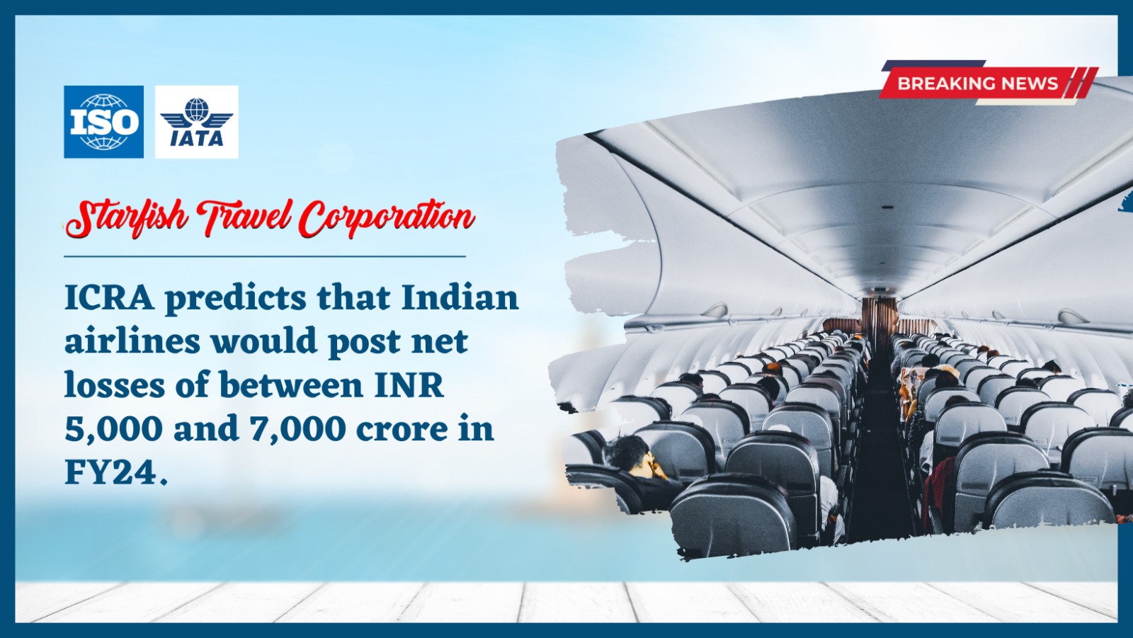 You are currently viewing ICRA predicts that Indian airlines would post net losses of between INR 5,000 and 7,000 crore in FY24.
