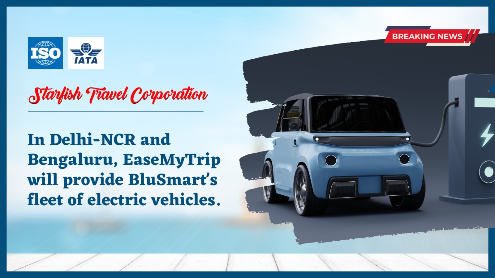 You are currently viewing In Delhi-NCR and Bengaluru, EaseMyTrip will provide BluSmart’s fleet of electric vehicles.