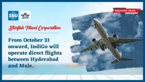 Read more about the article From October 31 onward, IndiGo will operate direct flights between Hyderabad and Male.