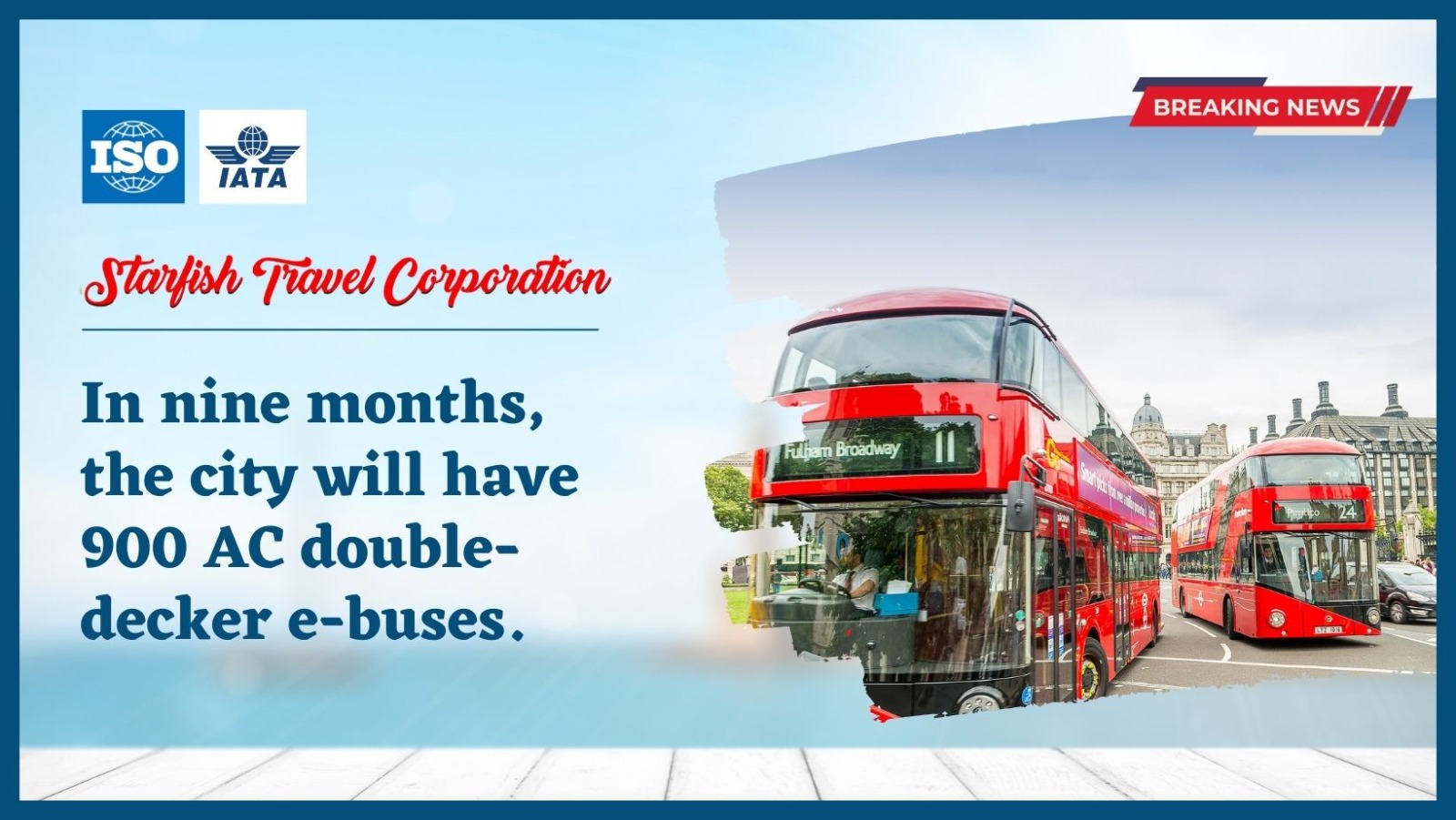 In nine months, the city will have 900 AC double-decker e-buses.