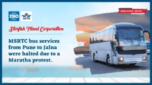 Read more about the article MSRTC bus services from Pune to Jalna were halted due to a Maratha protest.