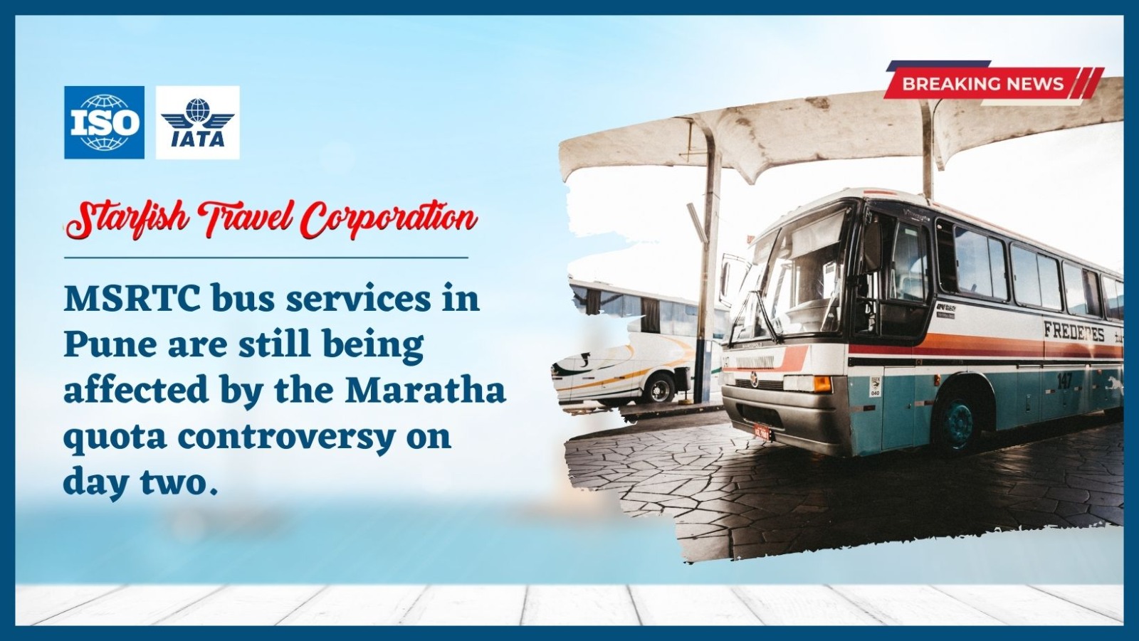 You are currently viewing MSRTC bus services in Pune are still being affected by the Maratha quota controversy on day two.