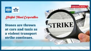 Read more about the article Stones are thrown at cars and taxis as a violent transport strike continues.