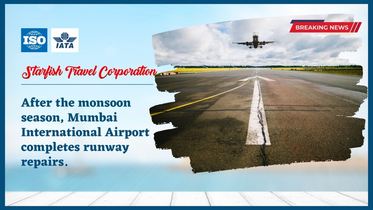 After the monsoon season, Mumbai International Airport completes runway repairs