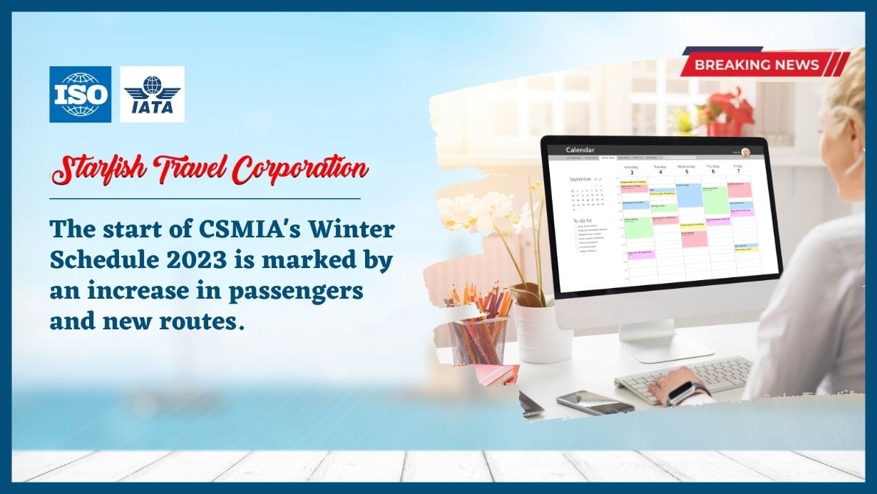 The start of CSMIA’s Winter Schedule 2023 is marked by an increase in passengers and new routes
