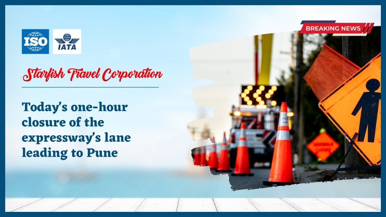 You are currently viewing Today’s one-hour closure of the expressway’s lane leading to Pune