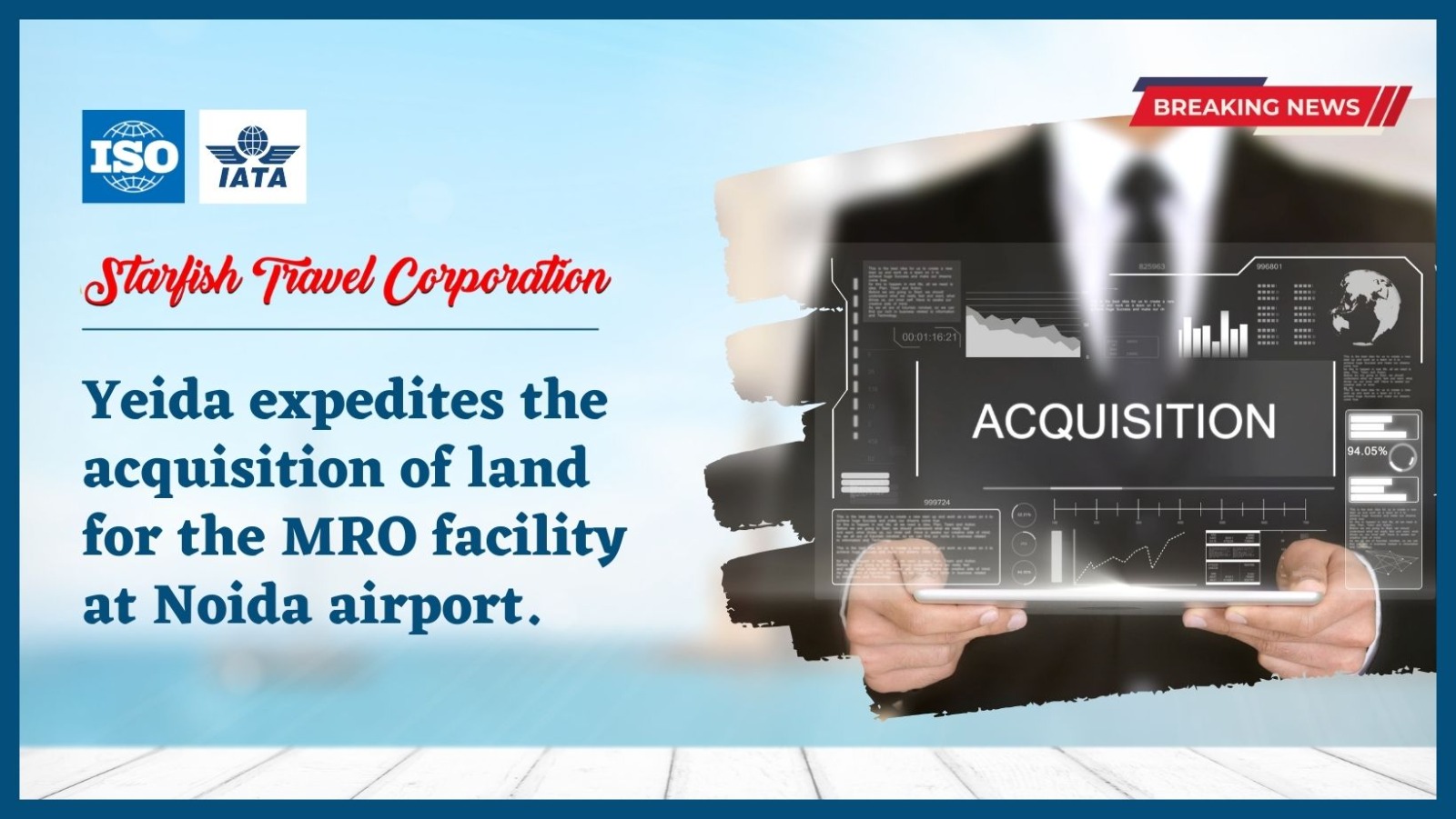 Yeida expedites the acquisition of land for the MRO facility at Noida airport.