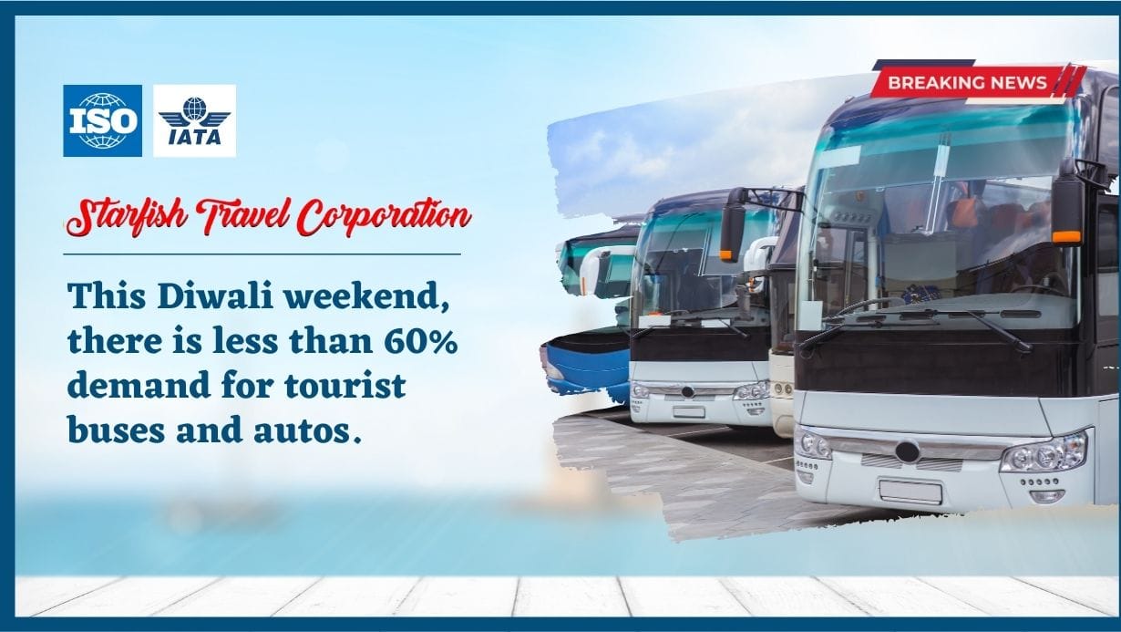 Read more about the article This Diwali weekend, there is less than 60% demand for tourist buses and autos.