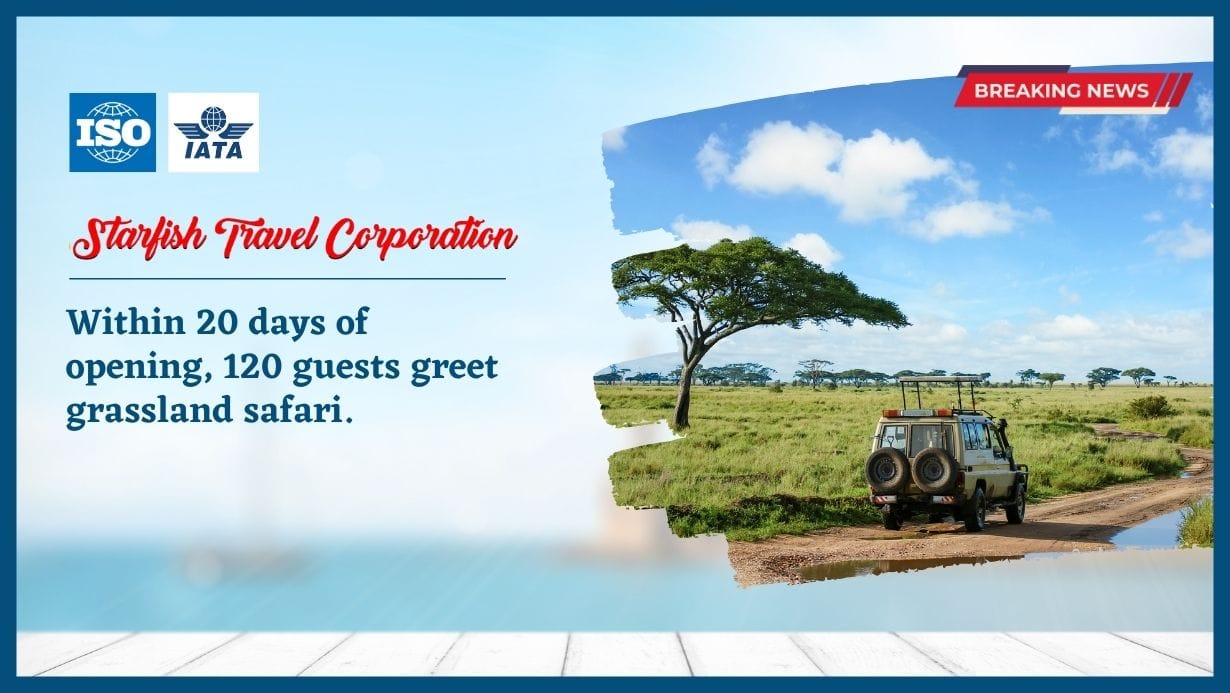 You are currently viewing Within 20 days of opening, 120 guests greet grassland safari