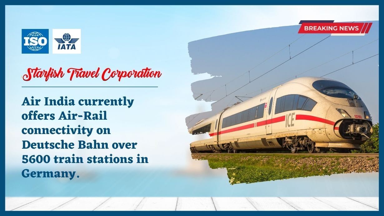 Air India currently offers Air-Rail connectivity on Deutsche Bahn over 5600 train stations in Germany