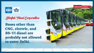 Read more about the article Buses other than CNG, electric, and BS-VI diesel are probably not allowed to enter Delhi.